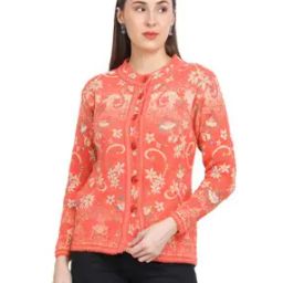 Women Round-Neck Cardigans with Button-Closure-image-128