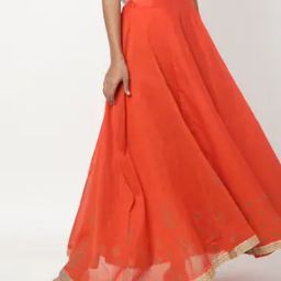 Flared Skirt with Printed Hemline-picture-16