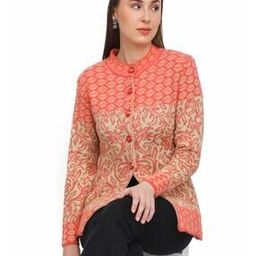 Women Wool Cardigan with Button Closure-image-82