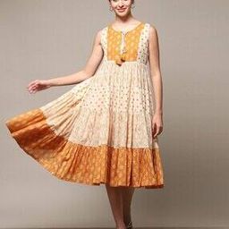 Women Floral Print Cotton Tiered Dress-image-68