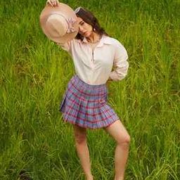 Women Oversized Shirt with Spread Collar-image-3