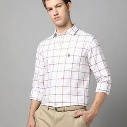 Men Checked Tailored Fit Shirt with Patch Pocket-image-32