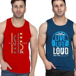 Men Pack of 2 Printed Sleeveless Vest-image-43
