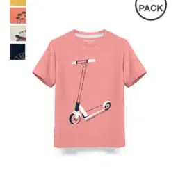 Pack of 5 Boys Graphic Print Regular Fit Round-Neck T-Shirts-image-86