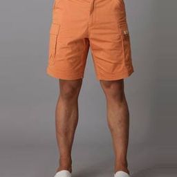 Washed Slim Fit Cargo Shorts-image-31