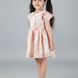 Girl Floral Print Fit & Flare Dress-image-15