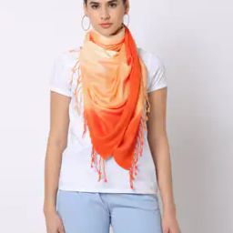 Women Ombre-Dyed Scarf with Tassels-image-61