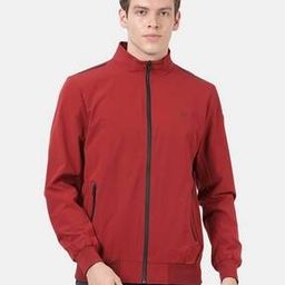 Men Regular Fit Zip-Front Bomber Jacket-picture-21