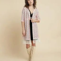Women Floral Print Longline Shrug-35