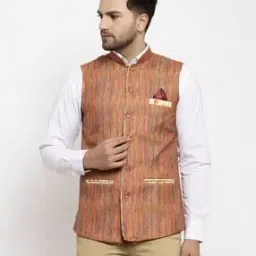 Striped Nehru Jacket-image-31