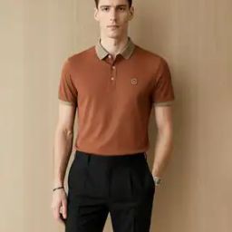 Men Embroidered Regular Fit Polo T-Shirt with Short Sleeves-image-97