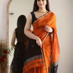 Banarasi Artsilk Traditional Half-and-Half Saree-image-93