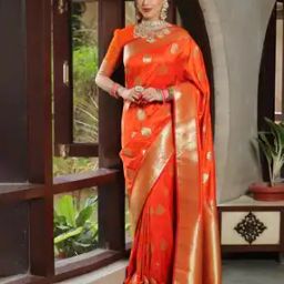 Women Silk Blend Saree-image-47