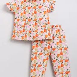 Girls Printed Cotton Shirt & Pyjamas Set-image-54