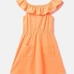 united colors of benetton A-Line Dress with Patch Pockets-picture-43