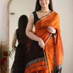 Women Woven Saree with Contrast Border-image-76