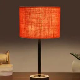 Jute Table Lamp with Wooden Base-14