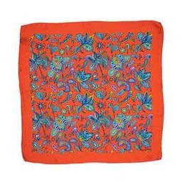 Paisley Print Silk Scarf-image-1