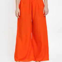 Flared Palazzos with Elasticated Waistband-image-66