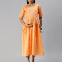 Women Stripes Fit and Flare Dress-image-1