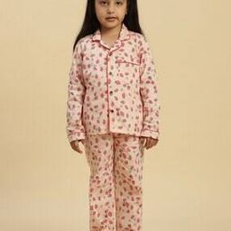 Girls Printed Lounge Pants & Top Set-picture-21