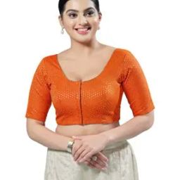 Women Front-Open Blouse with Tie-Up Detail-5