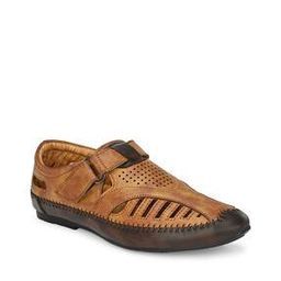 Cut-Out Sandals with Velcro Fastening-image-51