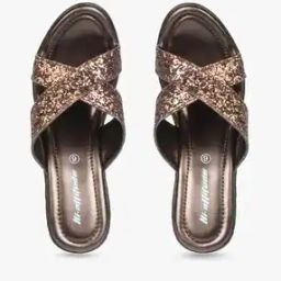 Shimmery Strappy Slip-On Wedges-image-4