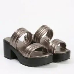Women Strappy Block Heeled Sandals-image-3