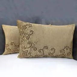 Set of 2 Embellished Rectangular Cushion Covers-image-24