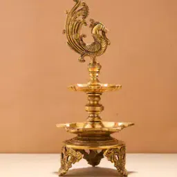 fabindia Brass Mehnoor Antiqued Oil Lamp -picture-39