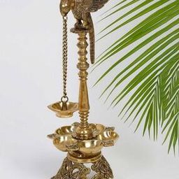 Mehnoor Bird Floor Lamp with Hanging Diya-picture-53