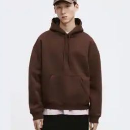 Men Oversized Fit Hoodie with Kangaroo Pockets-image-91