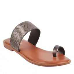 Textured Toe-Ring Flat Sandals-52