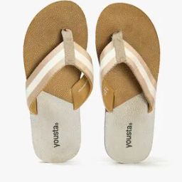 Men Striped Thong-Strap Flip-Flops-47