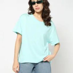 Women Regular Fit Crew-Neck Cotton T-Shirt-image-14