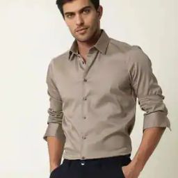 mischief monkey Men Regular Fit Shirt with Spread Collar-picture-43