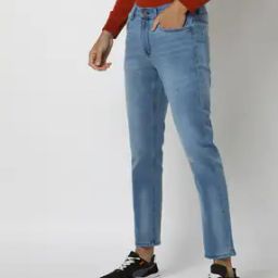 Men Lightly Washed Slim Fit Jeans-image-40