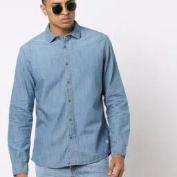 Slim Fit Shirt with Curved Hems-image-96