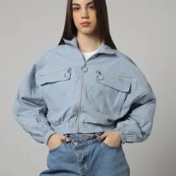 Zip-Front Jacket with Flap Pockets-picture-19