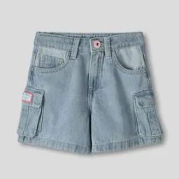 Girls Washed Regular Fit Shorts-image-42