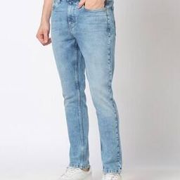 Men Mid-Wash Straight Jeans-image-23