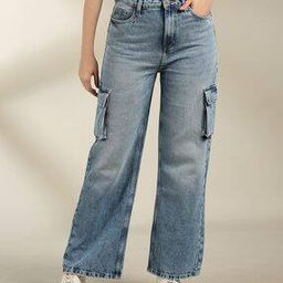 Women Lightly Washed Relaxed Fit Jeans-image-84