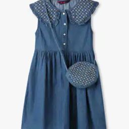 Girls Embroidered A-Line Dress-picture-12