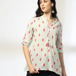 Women Geometric Print Straight Kurti-picture-11