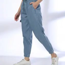 Women Mid-Wash Jogger Jeans-image-28
