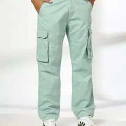 Men Loose Fit Cargo Trousers-image-31