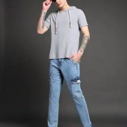 Men Mid-Wash Regular Fit Cotton Cargo Pants-image-32