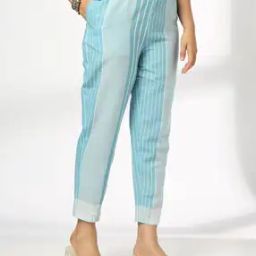 Women Striped Straight Fit Pants-image-93