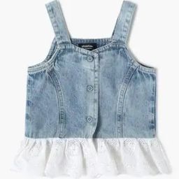 Girls Relaxed Fit Strappy Denim Top-image-43